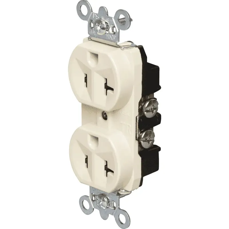 Pass & Seymour TR5362I Tamper-Resistant Hard Use Spec Grade Back & Side Wired Receptacle 20A 125V