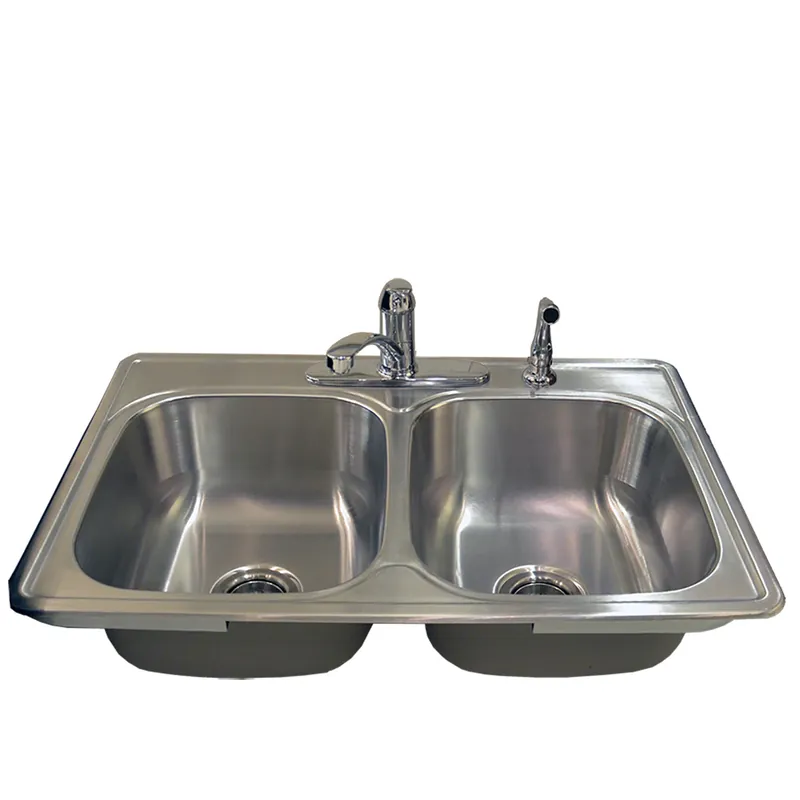 COMPASS 712-6025 Grab-N-Go 33 Inches x 22 Inches x 7 Inches Stainless Steel Sink Kit