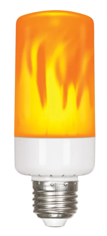 Satco S9806 5 Watt LED Flame Bulb Medium Base 120-277 Volt