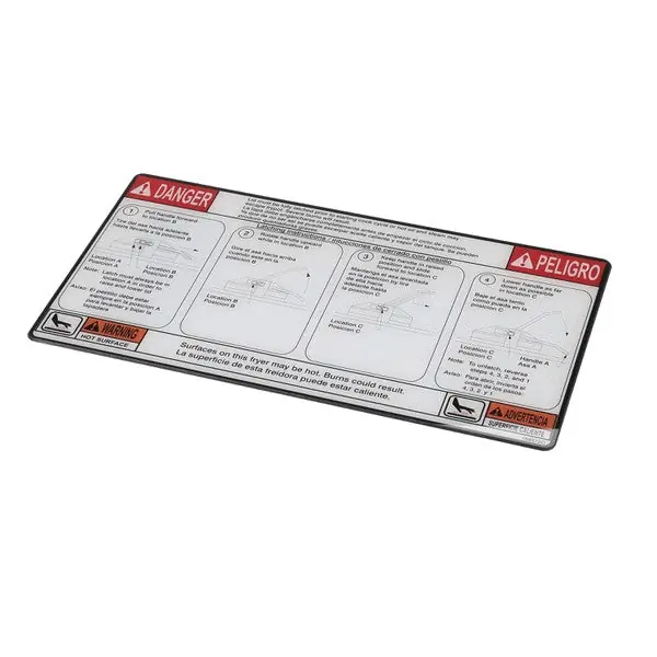 Henny Penny 168572 LABEL-LID INSTR ENG/SPA