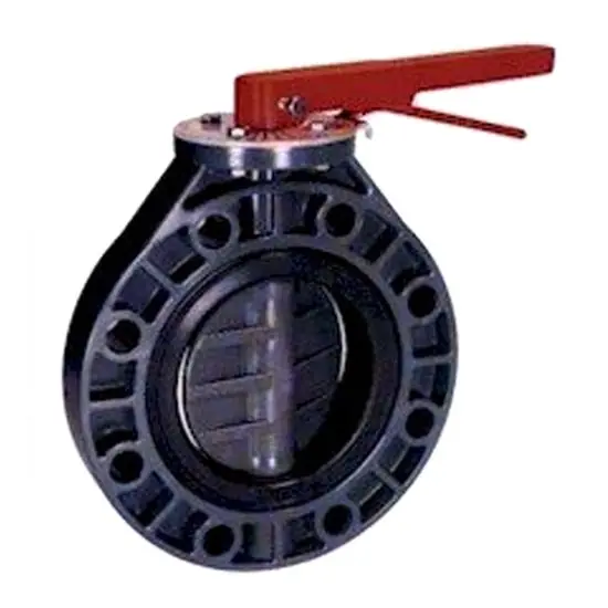 THERMOPLASTICS 0800ASPX0EEWML 8In TVI Universal Style Butterfly Valve PVC/PP/EPDM With Handle