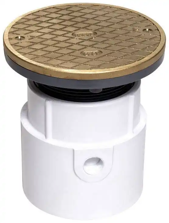Oatey 74128 Cleanout 4 Inch - Adjustable PVC with Round Cover