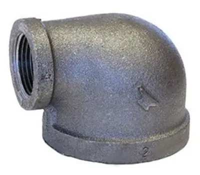 Anvil Black Malleable Fittings 310008602 1 x 1/2 in. Female Black Malleable Iron 90-Degree Reducing Elbow