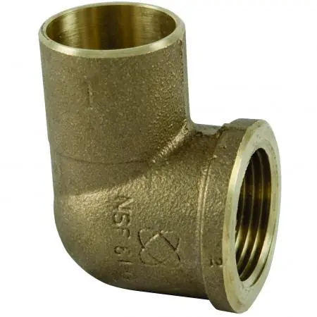 NIBCO INC B06395L 707-3R-LF 1/2X3/4 CXF 90 ELBOW CAST