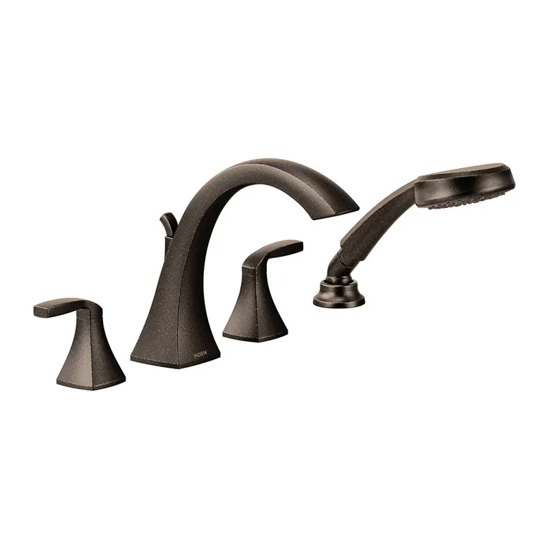 Moen T694ORB Voss Oil Rubbed Bronze Two-Handle Roman Tub Faucet Includes Hand Shower