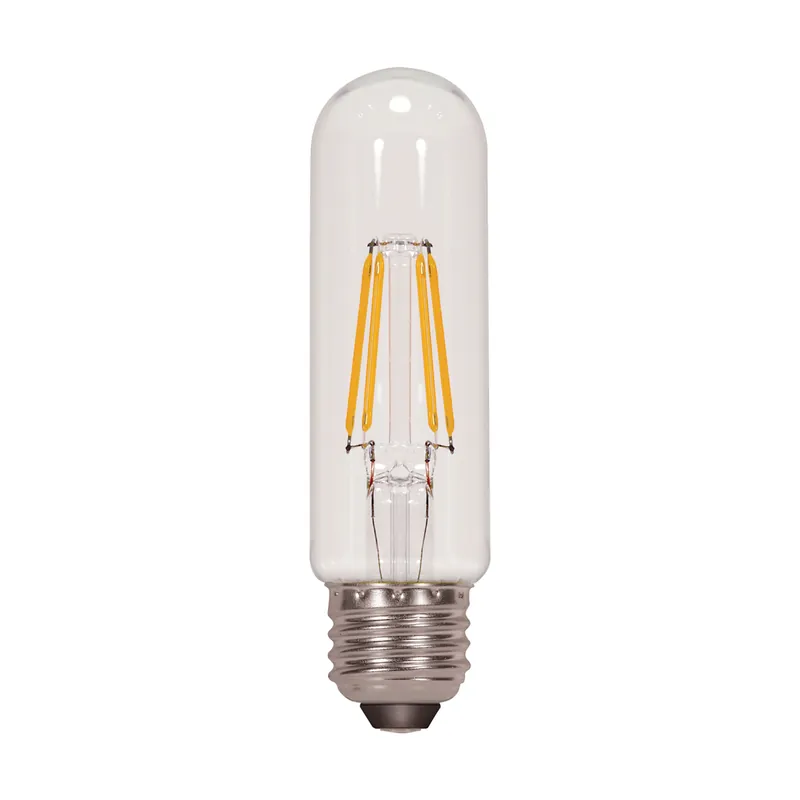 Satco S9892 5 Watt T10 LED; Clear; Medium base; 3000K; 450 Lumens; 120 Volt