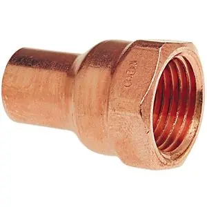 Nibco 9026050 Copper Adapter, Solder Pressure 603R, 1-1/2 inch x 1 inch, C x F