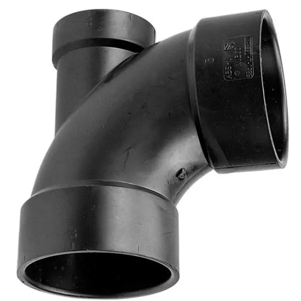 Nibco I446000 3 x 3 x 2 Hub ABS DWV 90 Elbow with Low Heel Inlet