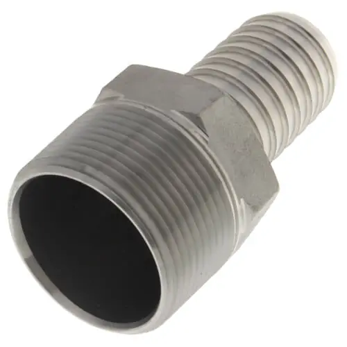 Boshart SSMA-125-100 1-1/4 MPT x 1 Stainless Steel Male Insert Adapter