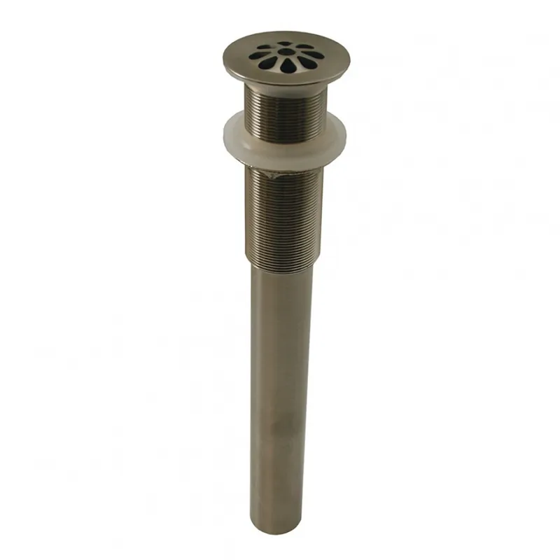 JONES STEPHENS D7020BN BR NICKEL PVD GRID VESSEL DRAIN W/ 8 TAILPIECE W/O OVERFLOW