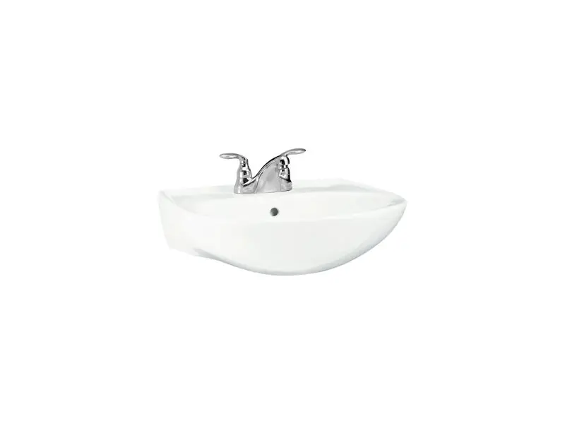 Sterling K-446124-0 Sacramento White 21 1/4 x 18 1/4in Oval 3 Hole 4 in. Centerset Pedestal Bathroom Sink