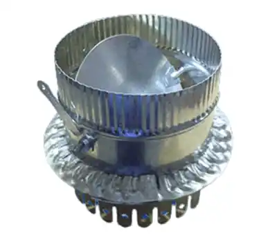 M&M 507DR818 18 in. 28 Gauge Galvanized Steel Round Start Collar with Damper
