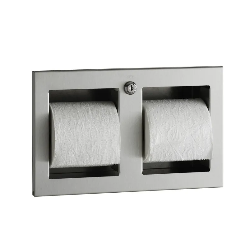 Bobrick 35883.MBLK Recessed Multi-Roll Toilet Tissue Dispenser