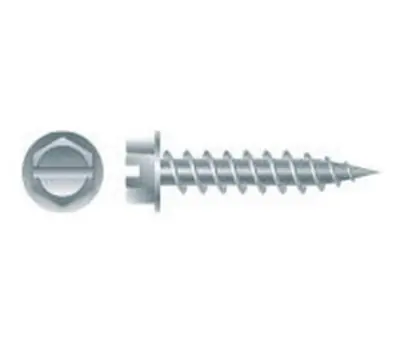 Shook Manufacturing 11020 Jiffy Point 8 x 3/4 in. Painted Slotted Indented Hex Washer Head Bulk Pack of 10000