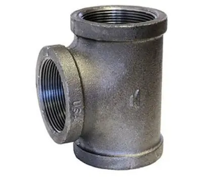 Anvil 310030408 1-1/4 in. Female Black Malleable Iron Tee 150 lb