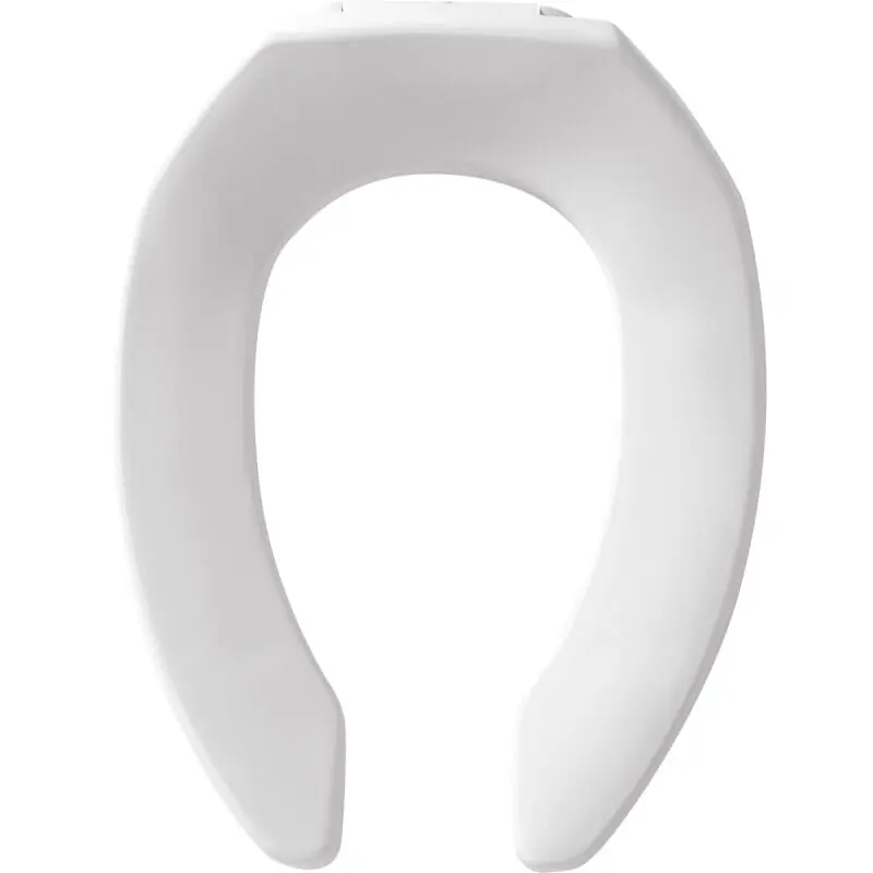 Bemis 7B1955CT Toilet Seat White Plastic Elongated Open Front