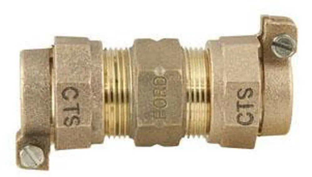 Ford Meter Box C44-44-NL 1 in. Pack Joint Brass Coupling