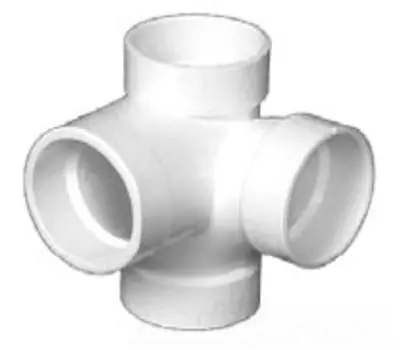 CHARLOTTE PIPE AND FOUNDRY COMPANY PVC 00449 0600 2 in. Hub PVC DWV Sanitary Tee with 2 in. Left Side Inlet