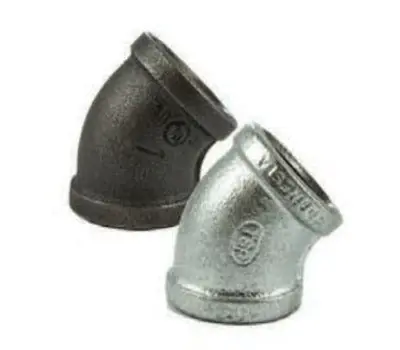 CHARMAN 660184 3/4 in. FNPT Class 150 Black Malleable Iron 45-degree Elbow