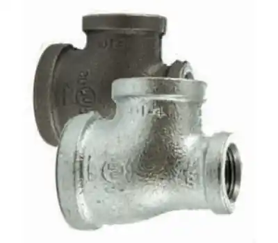 CHARMAN 6602419 1 in. FNPT x 1/2 in. FNPT x 3/4 in. FNPT Class 150 Black Malleable Iron Reducing Tee