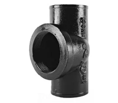 Charlotte Pipe And Foundry Company NH 00036 0600 2 in. No Hub Cast Iron Test Tee without Plug