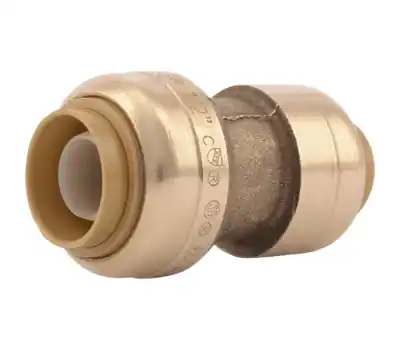 CASH / ACME - A W CASH VALVE MFG CORP U009LF 3/8 x 1/2 in. Brass SharkBite Reducing Coupling Lead Free