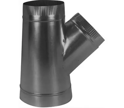 Mitchell Metal Products 305984 9 x 8 x 4 in. Galvanized Steel Stub Wye