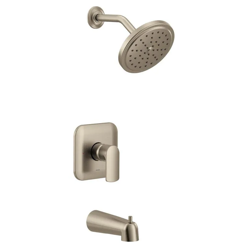 Moen UT3813EP Align One Handle Single Function Bathtub & Shower Faucet in Brushed Nickel Trim Only