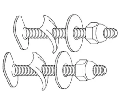 PASCO 59 Closet Bolt with Nuts and Washers 5/16 x 2-1/4 in.