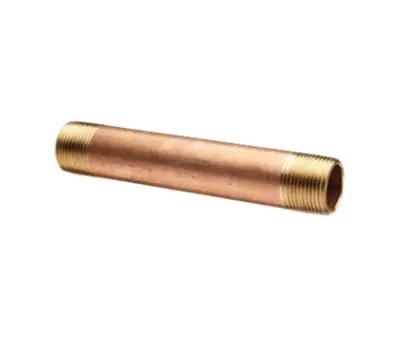 CHARMAN 350424 Brass Seamless Nipple 3/8 x 6 in. Lead Free
