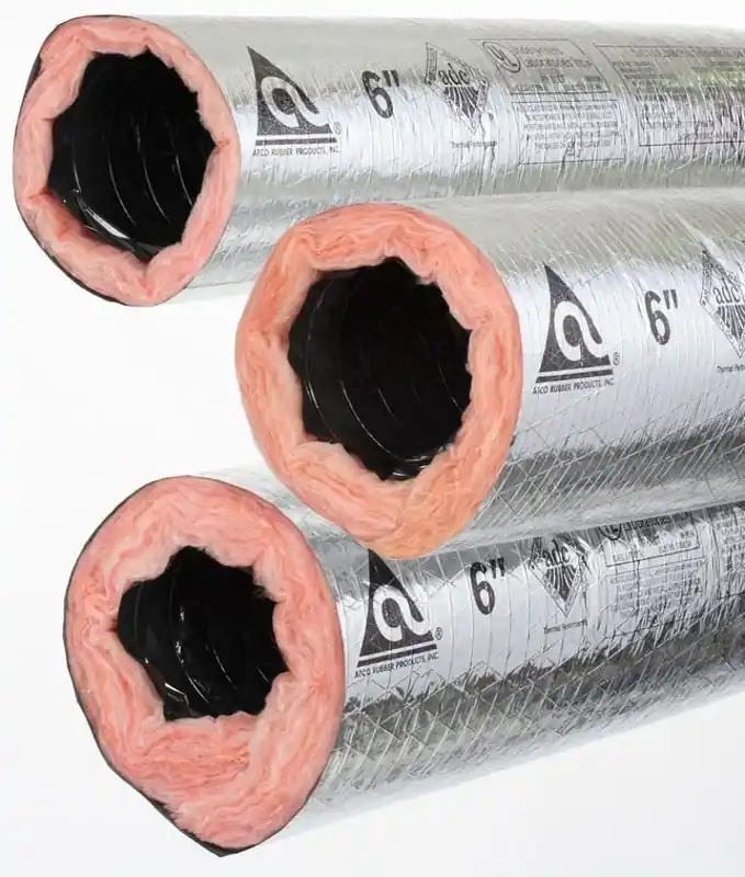 ATCO RUBBER PRODUCTS 13602416 Silver R6 Flexible Air Duct - 16 in x 25 ft