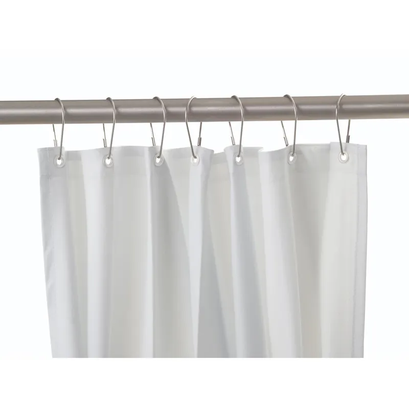 BOBRICK 204-2 White Vinyl Shower Curtain