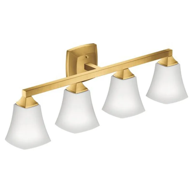 Moen YB5164BG Voss Brushed Gold Four Globe Vanity Light