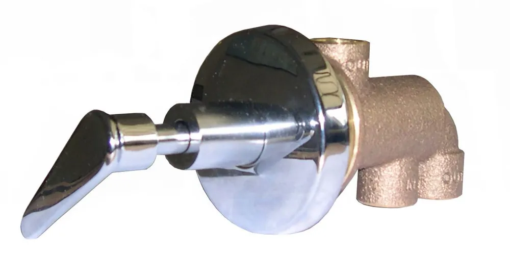 Leonard Valves D2L Leonard Valve Inline Diverter Valve with Lever Handle 1/2 Copper