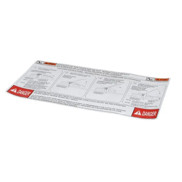 Henny Penny 35792 LABEL-LID INSTRUCTION ENG/FRE