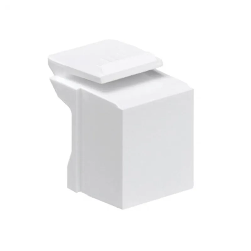 Leviton 41084-0BW QuickPort Blank Insert, White, 10-Pack