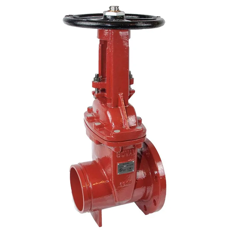 Soval 818-100 SOVAL 10 Ductile Iron UL/FM Grooved x Flanged OS&Y Gate Valve