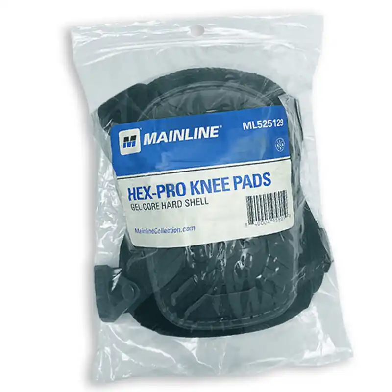 Mainline ML525129 Hex-Pro Gel Core Hard Shell Knee Pads