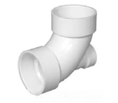 Charlotte Pipe And Foundry PVC003030800 PVC DWV 90 Degree Low Heel Inlet