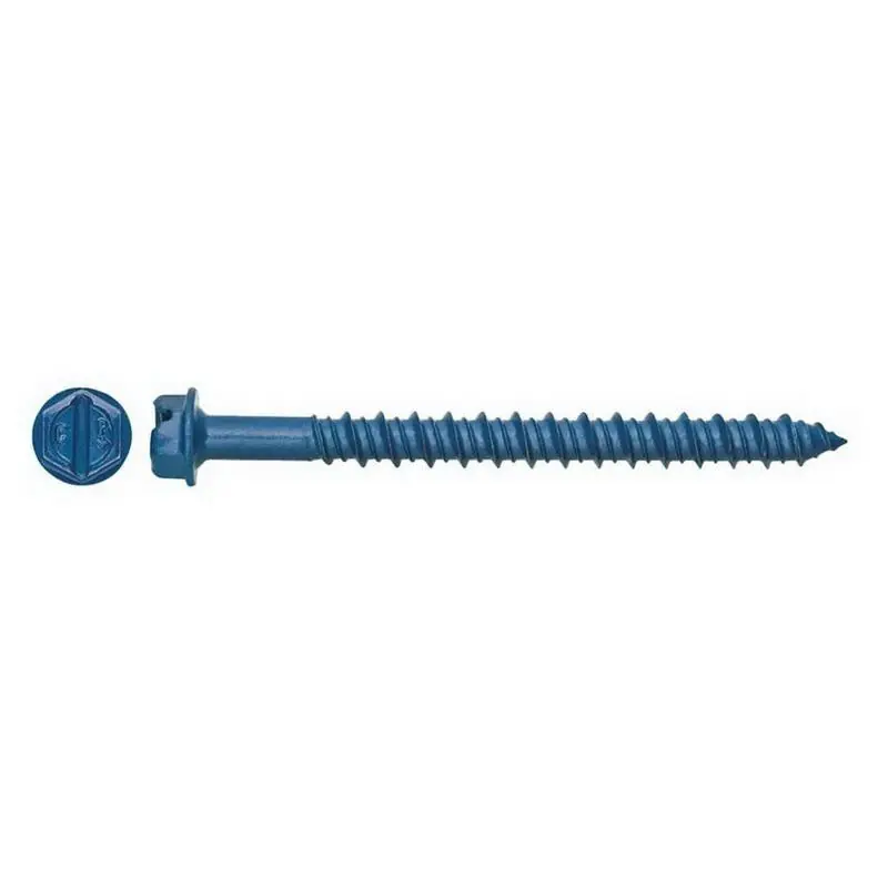 POWERS FASTENERS 2702SD Tapper+ 3/16 Inch x 1-3/4 Inch Blue Hex Washer Head Concrete Screw Anchor