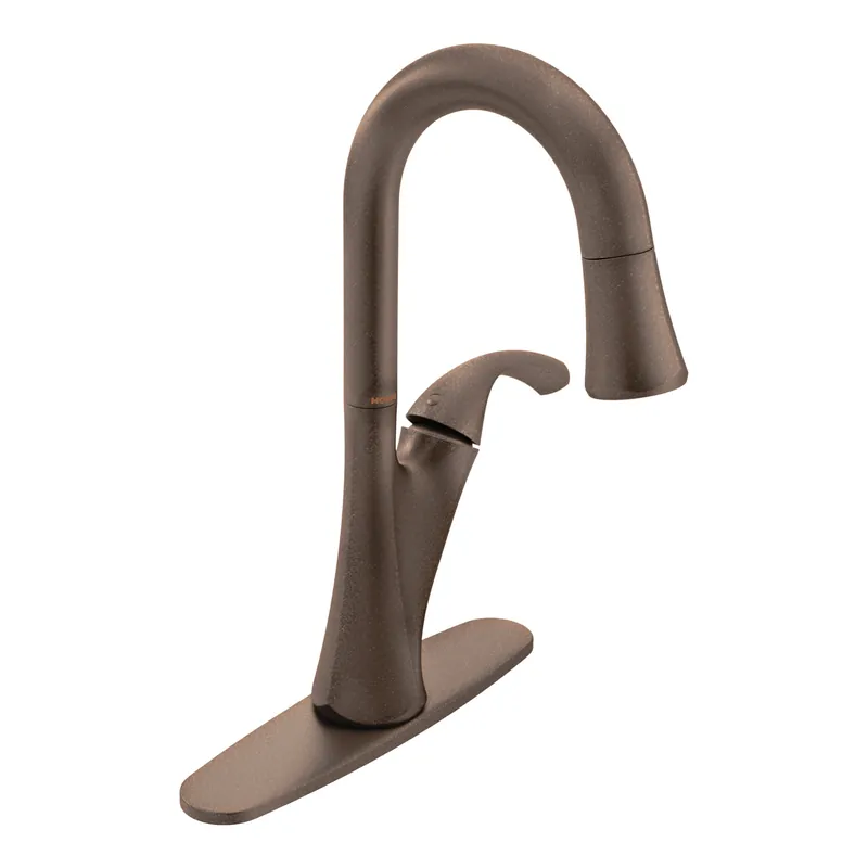 Moen 6124C Notch One-Handle High Arc Pulldown Bar Faucet