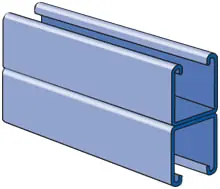 ALLIED PS200-2T3-10PG Power-Strut Pre-Galvanized Steel Channel