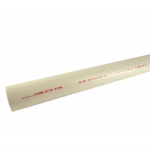 Charlotte Pipe And Foundry PVC071000600 Dual Rated PVC Pipe
