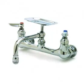 T&S Brass B-0233-01 Double Pantry Faucet with 6 Swing Nozzle