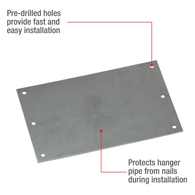 Hangers 33897 Stud Guard Boca 6 Hole 5 x 8 Inch 16 Gauge