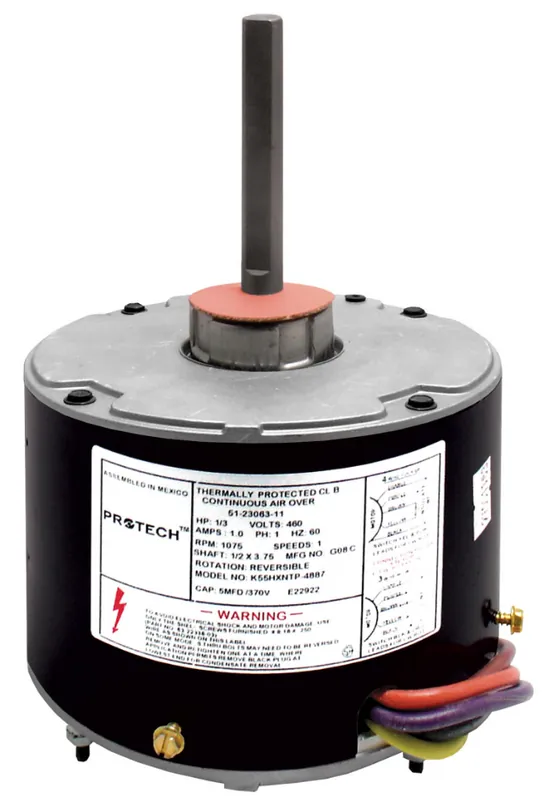 RUUD 51-23063-11 ProTech 1/3 HP 460V Single Speed Direct Drive Condenser Motor
