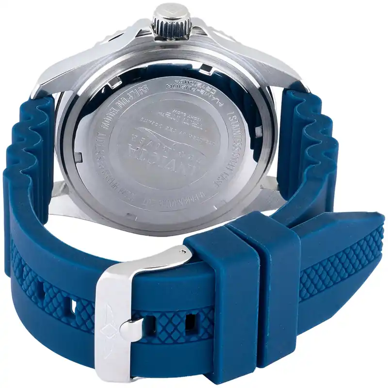 SPEARS 47165 Pro Diver Quartz Watch with Black Dial and Blue Silicone Strap