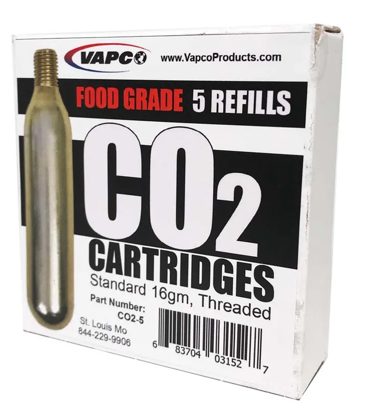 Vapco Products CO2-5 Threaded CO2 Refills