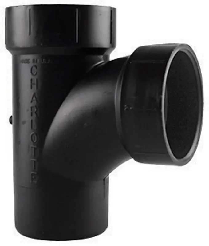 Charlotte Pipe and Foundry ABS004030800 Sanitary Street Tee 2 in. Hub X 2 in. D Hub ABS