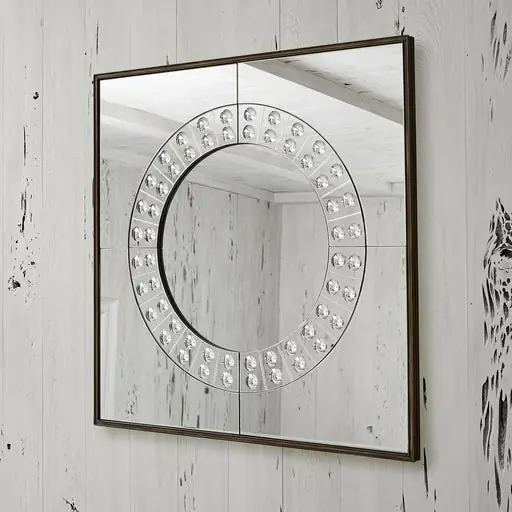 SOVAL 980-040 Mirror with Silver Leaf Frame